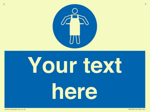 Custom Protective Apron Required Sign